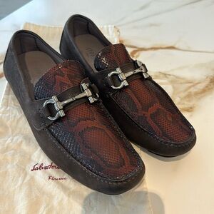 Salvatore Ferragamo Python leather Loafers
